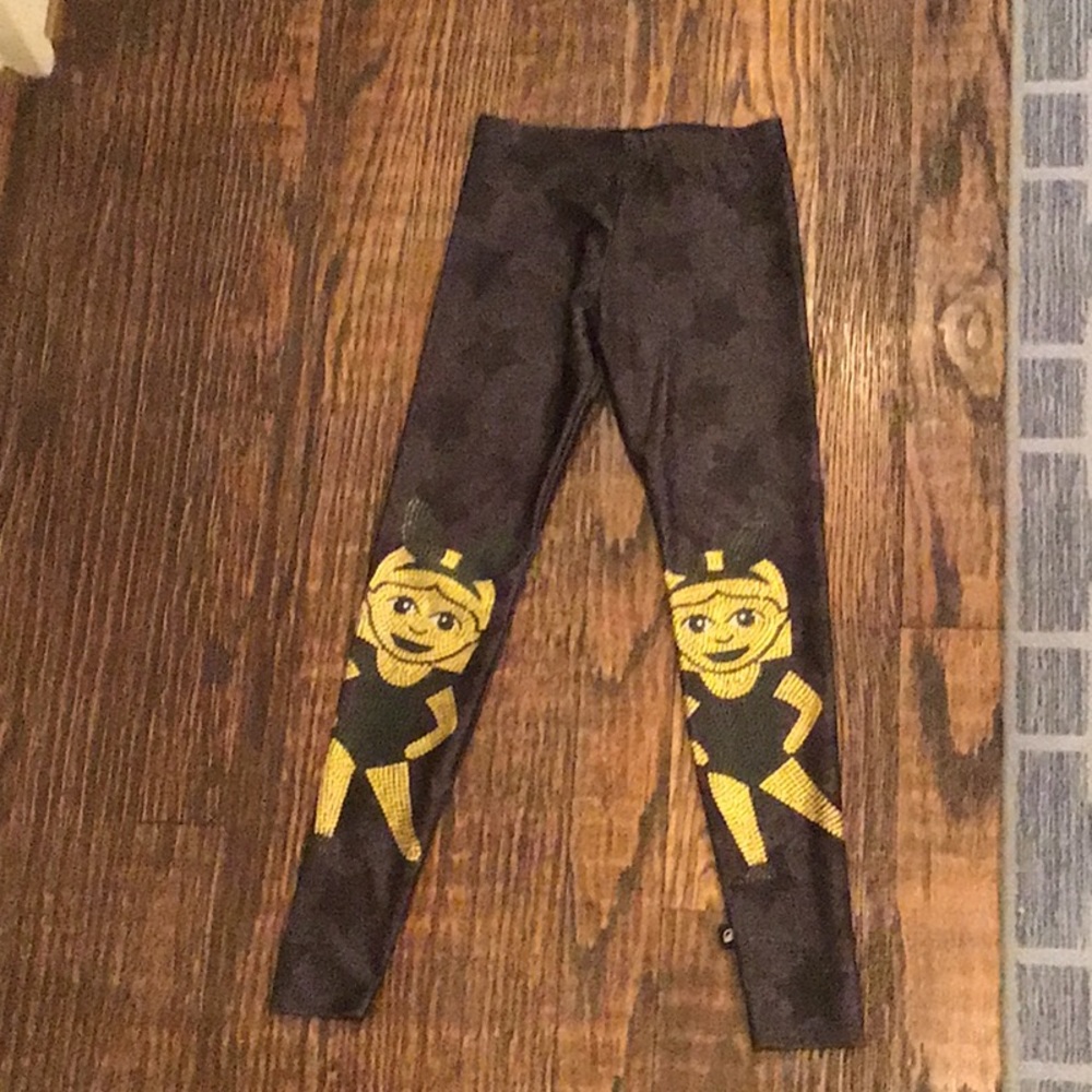Black leggings with two girls in bunny ears,kids m